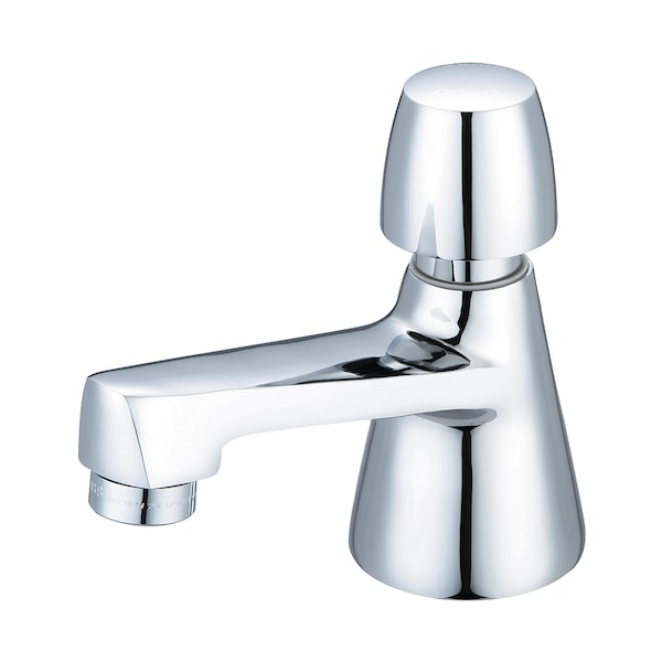 Slow-Close Single Handle Basin Faucet, NPSM, Single Hole, Chrome, Flow Rate (GPM): 1.2
